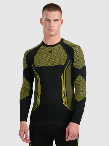 4F Męska bielizna termoaktywna (góra) 4F 4FRAW25USEAM268 żółta żółty