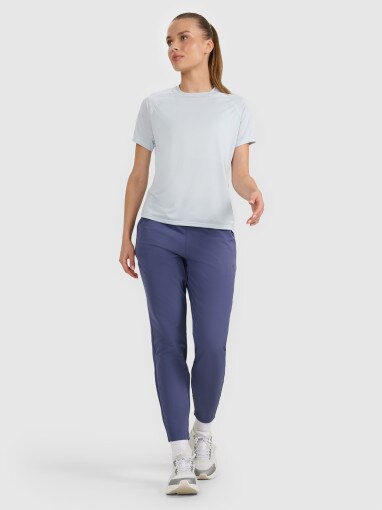 Damska koszulka do biegania 4F 4FWAW25TFTSF1502 - niebieska