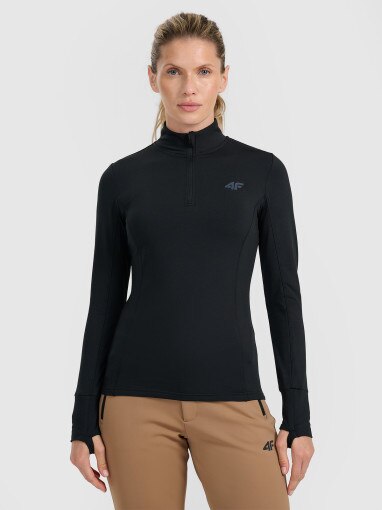 4F Damska bielizna termiczna (góra) 4F 4FWAW25UBRUF098 czarna Czarny