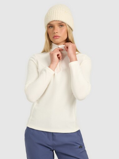 4F Damska bielizna termiczna polarowa (góra) 4F 4FWAW25UFLEF063 beżowa Beżowy