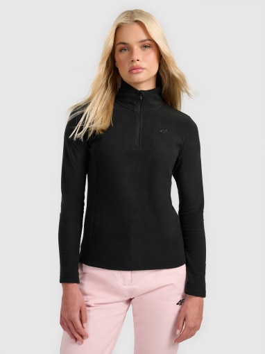 4F Damska bielizna termiczna polarowa (góra) 4F 4FWAW25UFLEF063 czarna Czarny