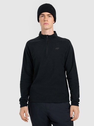 4F Męska bielizna termiczna polarowa (góra) 4F 4FWAW25UFLEM065 czarna Czarny