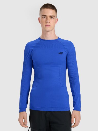 4F Męska bielizna termoaktywna (góra) 4F 4FWAW25USEAM233 niebieska Niebieski