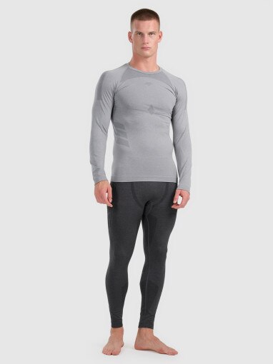 Męska bielizna termoaktywna (góra) 4F 4FWAW25USEAM237 - szara