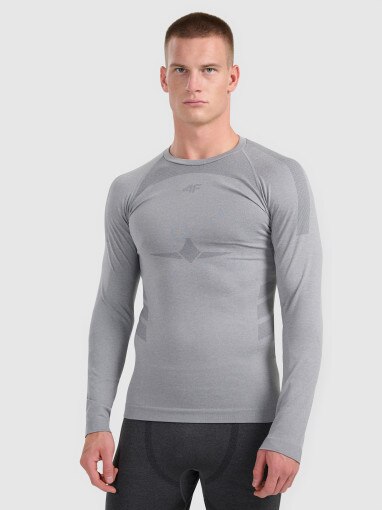 4F Męska bielizna termoaktywna (góra) 4F 4FWAW25USEAM237 szara Szary
