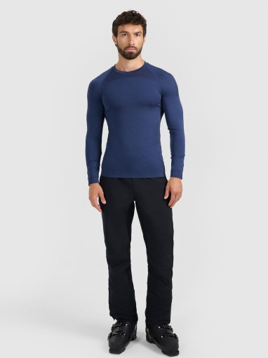 Męska bielizna termoaktywna (góra) 4F 4FWAW25USEAM237 - granatowa