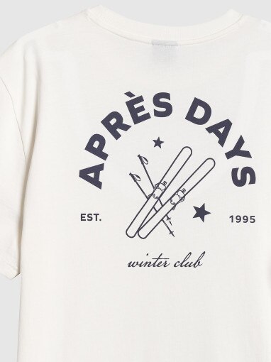 Damski t-shirt z nadrukiem 4F 4FRAW25TTSHF3411 - beżowy