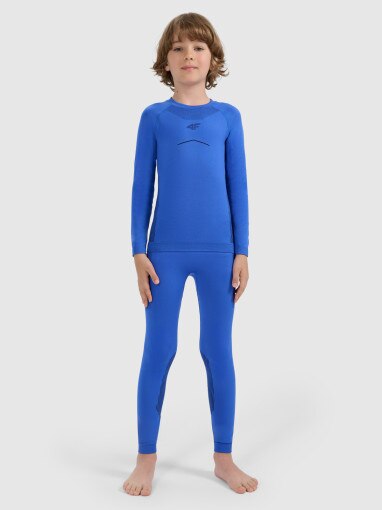 4F JUNIOR Chłopięca bielizna termoaktywna komplet 4F 4FJRAW25USEAM265 niebieska Niebieski