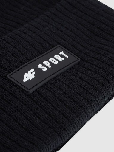 Chłopięca czapka zimowa 4F 4FJRAW25ACAPM0812 - czarna