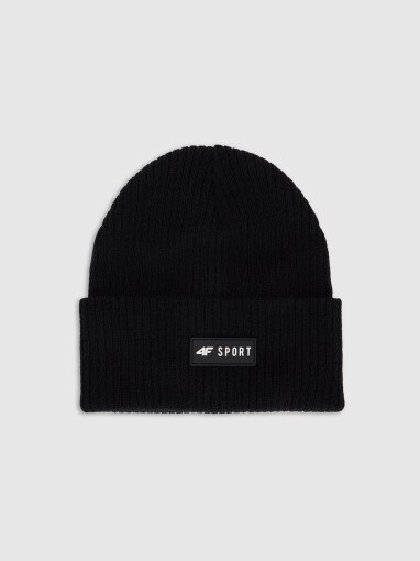 4F JUNIOR Chłopięca czapka zimowa 4F 4FJRAW25ACAPM0812 czarna Czarny