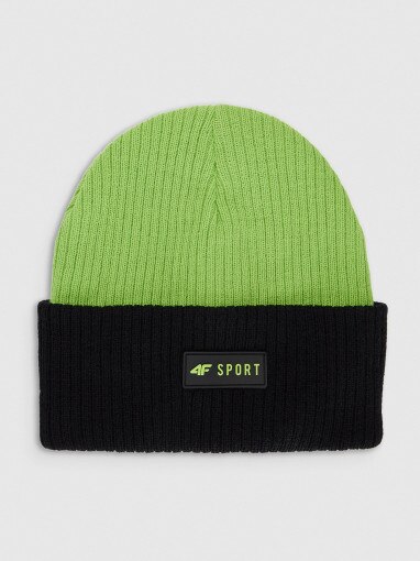 4F JUNIOR Chłopięca czapka zimowa 4F 4FJRAW25ACAPM0812 zielona Zielony