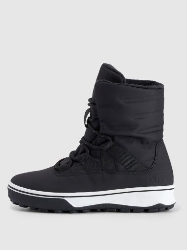 4F JUNIOR Chłopięce buty zimowe śniegowce 4F 4FJRAW25FSBSM035 czarne Czarny