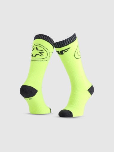 4F JUNIOR Chłopięce skarpetki narciarskie 4F 4FJWAW25UFSOM223 zielone Zielony