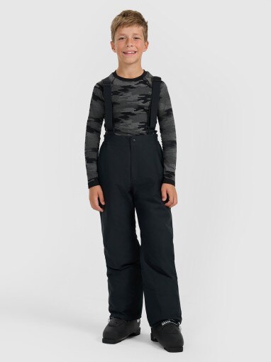 4F JUNIOR Chłopięce spodnie narciarskie 4F 4FJRAW25TFTRM1245 czarne Czarny
