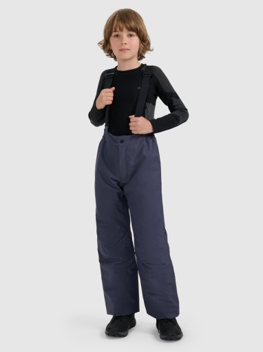 4F JUNIOR Chłopięce spodnie narciarskie 4F 4FJRAW25TFTRM1245 szare Szary