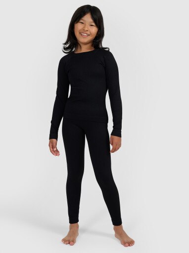 4F JUNIOR Dziewczęca bielizna termoaktywna komplet 4F 4FJRAW25USEAF264 czarna Czarny