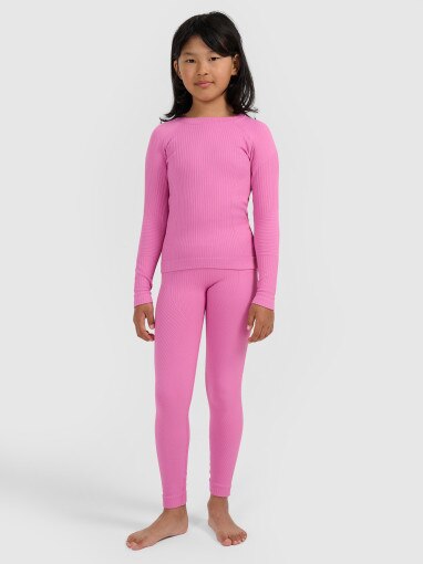 4F JUNIOR Dziewczęca bielizna termoaktywna komplet 4F 4FJRAW25USEAF264 różowa Fuksja