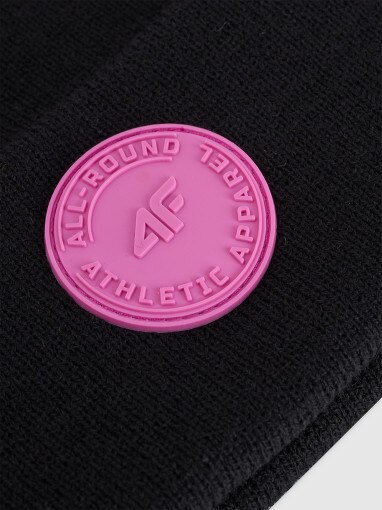 Dziewczęca czapka zimowa 4F 4FJRAW25ACAPF0749 - czarna