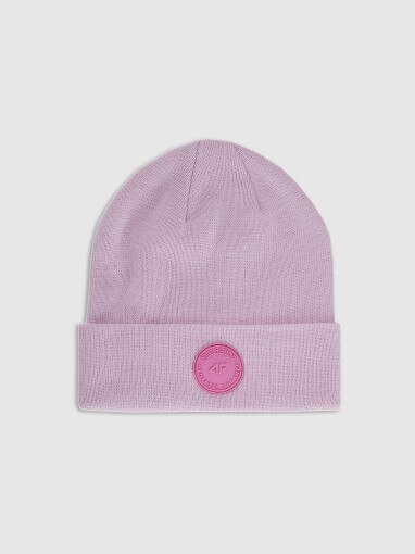 4F JUNIOR Dziewczęca czapka zimowa 4F 4FJRAW25ACAPF0749 różowa Różowy
