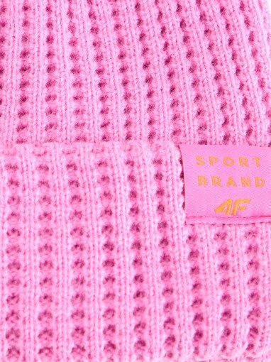 Dziewczęca czapka zimowa 4F 4FJRAW25ACAPF0810 - różowa