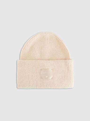 4F JUNIOR Dziewczęca czapka zimowa 4F 4FJRAW25ACAPF0811 beżowa Beżowy