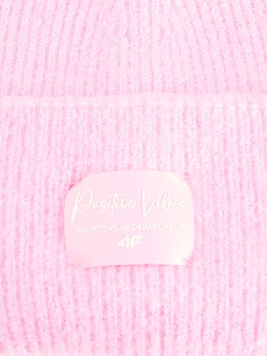 Dziewczęca czapka zimowa 4F 4FJRAW25ACAPF0811 - różowa