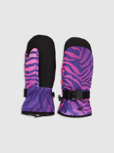 4F JUNIOR Dziewczęce rękawiczki narciarskie 4F 4FJWAW25AFGLF198 multikolor Multikolor