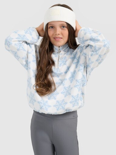 4F JUNIOR Dziewczęcy polar oversize 4F 4FJRAW25TFLEF440 multikolor Multikolor