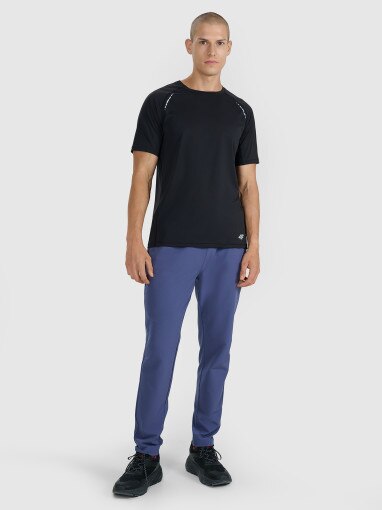 Męska koszulka do biegania 4F 4FWAW25TFTSM1506 - czarna