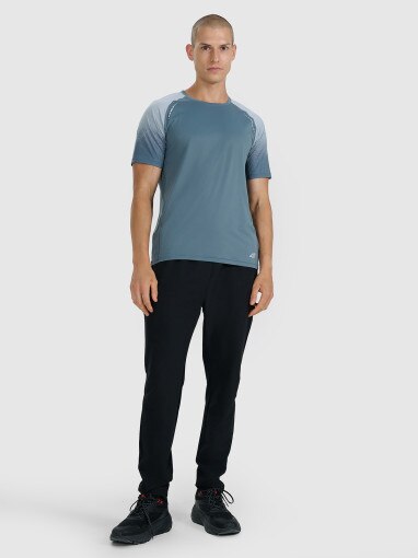 Męska koszulka do biegania 4F 4FWAW25TFTSM1506 - szara