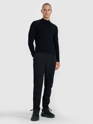 Męski longsleeve do biegania 4F 4FWAW25TFLOM417 - czarny