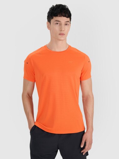 RL9 Męska koszulka treningowa 4F x Robert Lewandowski RL9SSS25TFTSM1693 pomarańczowa Pomarańczowy