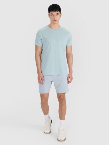 Męska koszulka treningowa 4F x Robert Lewandowski RL9SSS25TFTSM1693 - turkusowa