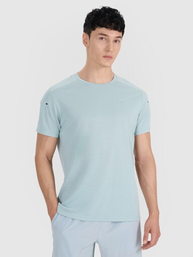 RL9 Męska koszulka treningowa 4F x Robert Lewandowski RL9SSS25TFTSM1693 turkusowa Turkusowy