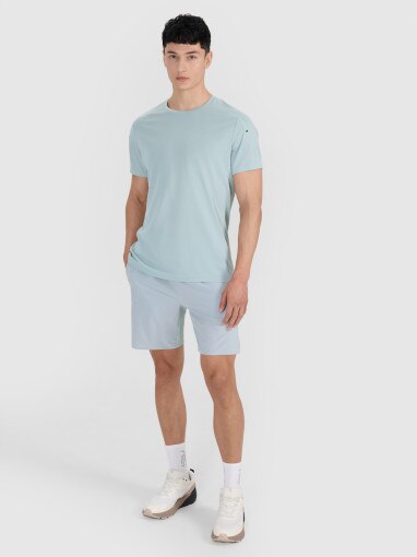 RL9 Męskie spodenki treningowe 4F x Robert Lewandowski RL9SSS25TFSHM1200 turkusowe Turkusowy