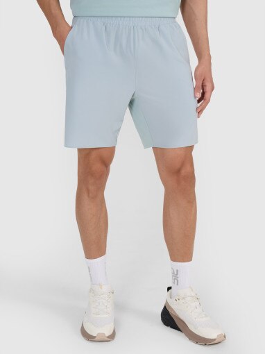 Męskie spodenki treningowe 4F x Robert Lewandowski RL9SSS25TFSHM1200 - turkusowe