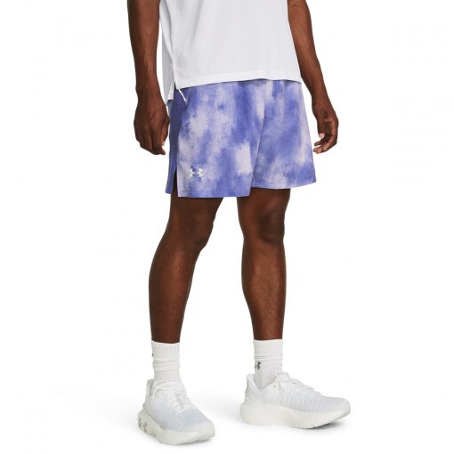 Męskie spodenki do biegania Under Armour Launch Pro 7'' Printed Short - fioletowe