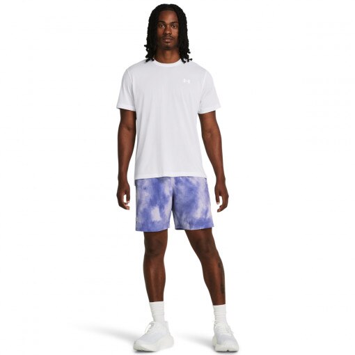 UNDER ARMOUR Męskie spodenki do biegania Under Armour Launch Pro 7'' Printed Short fioletowe Fioletowy