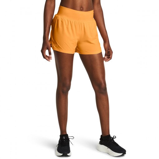 Damskie spodenki do biegania Under Armour UA Launch Pro 3'' Shorts - pomarańczowe