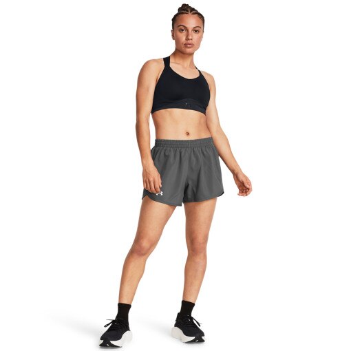UNDER ARMOUR Damskie spodenki do biegania Under Armour UA Fly By 3'' Shorts szare Szary