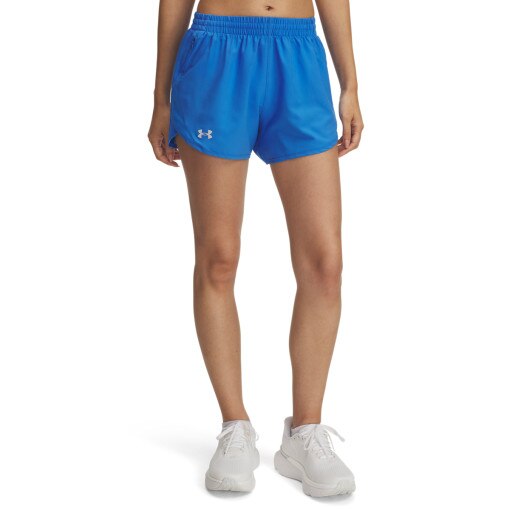 Damskie spodenki do biegania Under Armour UA Fly By 3'' Shorts - niebieskie