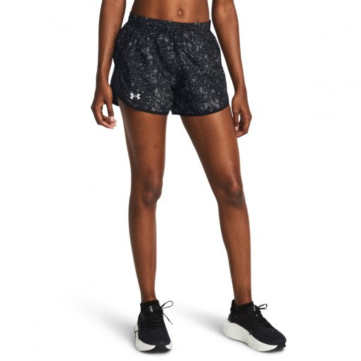Damskie spodenki do biegania Under Armour UA Fly By 3'' Printed Shorts - czarne