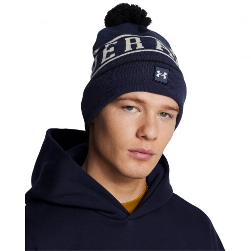 UNDER ARMOUR Męska czapka zimowa Under Armour M Halftime Pom Beanie granatowa Granatowy