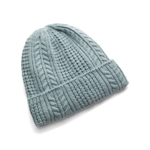 Damska czapka zimowa Under Armour W Halftime Cable Knit Beanie - zielona