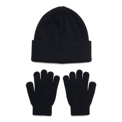 Dziewczęcy zestaw czapka zimowa i rękawiczki Under Armour G Beanie/Glove Combo - czarne