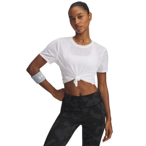 UNDER ARMOUR Damska koszulka do biegania Under Armour UA Launch Jacquard SS biała Biały