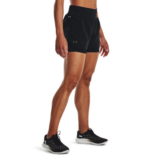 Damskie spodenki do biegania Under Armour UA Launch Pro 2-in-1 Shorts - czarne