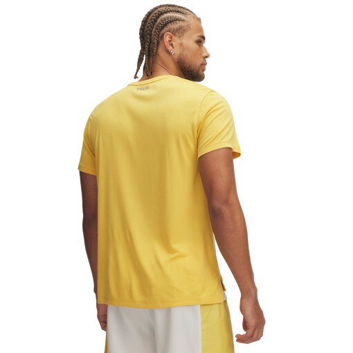 Męska koszulka do biegania Under Armour Trail Run Short Sleeve T-shirt - żółta