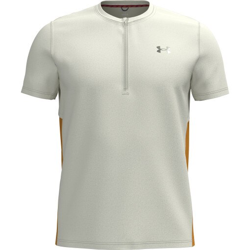 UNDER ARMOUR Męska koszulka do biegania Under Armour UA Trail Run Zip SS beżowa Beżowy