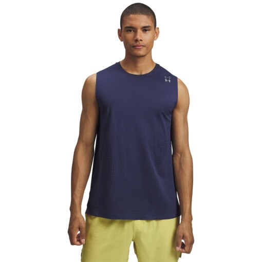 UNDER ARMOUR Męski top treningowy Under Armour UA Halo Vent SL granatowy Granatowy